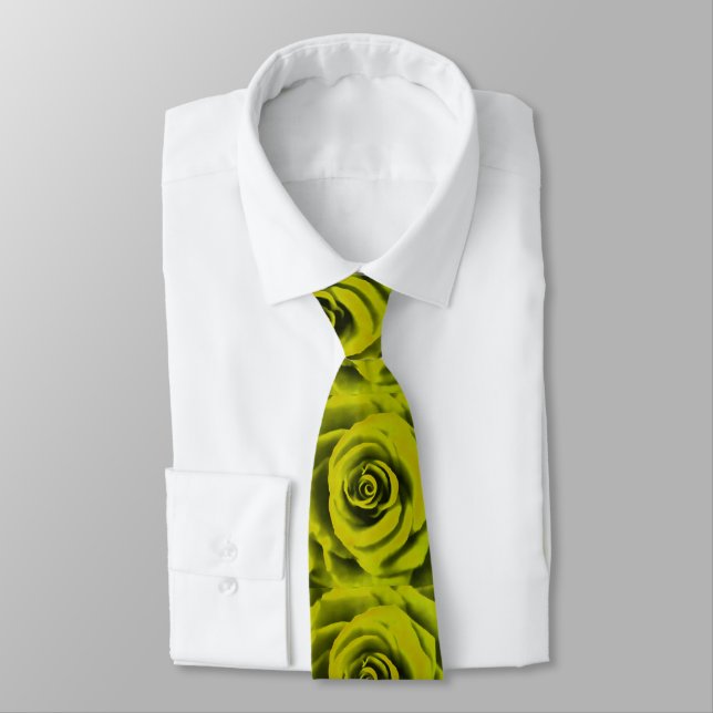 Cravate Grosse rose jaune (Attaché)