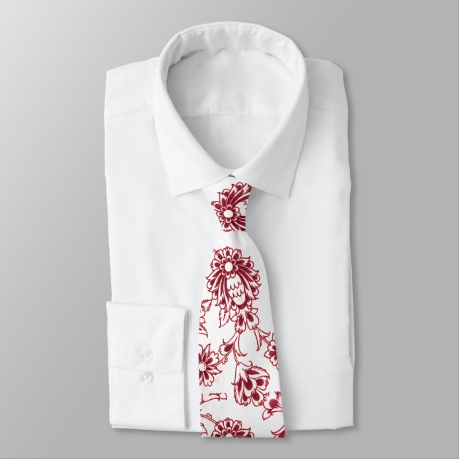 Cravate Groupes de fleurs roses (Attaché)