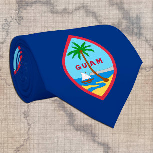 Cravate Guam Cravate, mode business USA, Drapeau guaméen