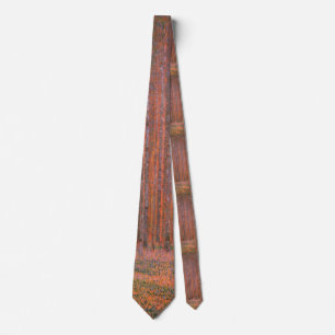 Cravate Gustav Klimt Fir Forêt Tannenwald Arbres rouges