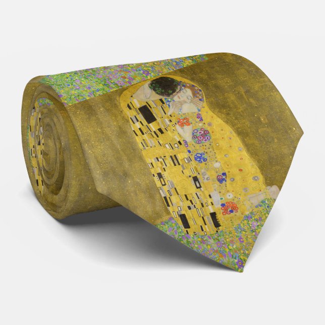 Cravate Gustav Klimt - Le baiser (Roulé)