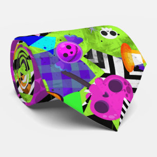 Cravate Halloween coloré mode art