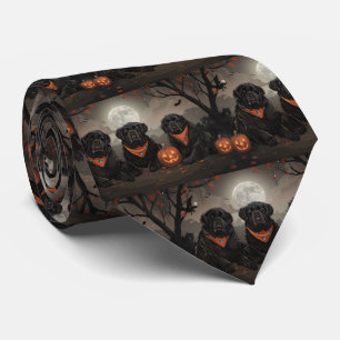 Cravate Halloween de Terre-Neuve Éffrayant