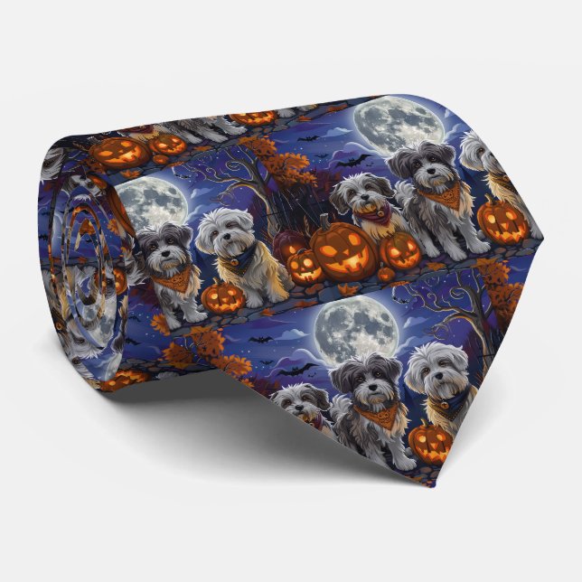 Cravate Halloween Havanais Éffrayant (Roulé)