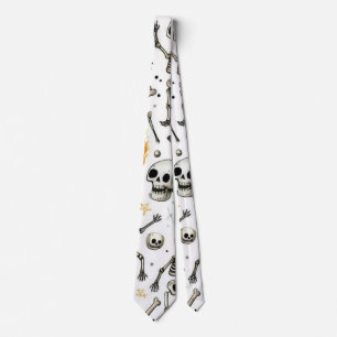 Cravate Halloween Skuls et Skeletons