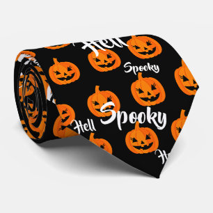 Cravate Halloween Visage effrayant Jack-O-Lanterne Personn