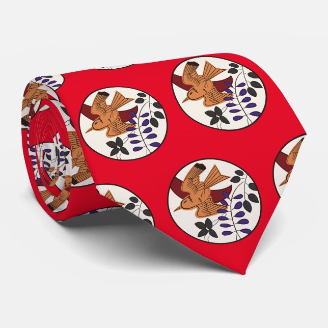 Cravate Hanafuda "Fuji-ni-hotogisu" (Roulé)