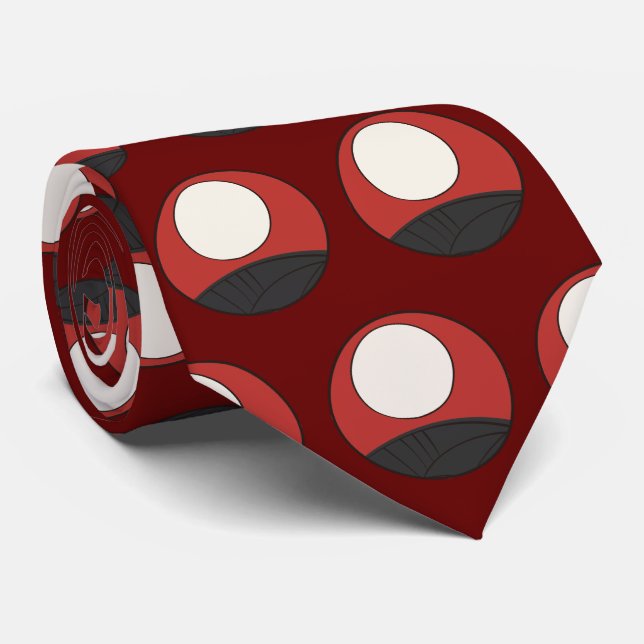 Cravate Hanafuda "Susuki-ni-tsuki" (Roulé)