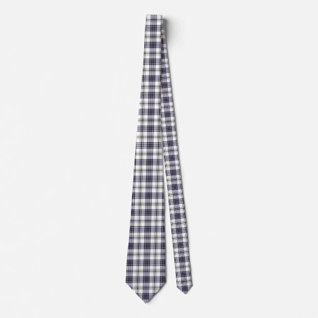 Cravate Hannay Tartan Plaid Blue Black Motif (Devant)