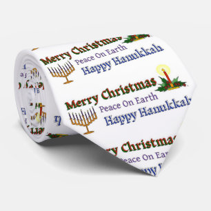 Cravate Hanoukka de Noël