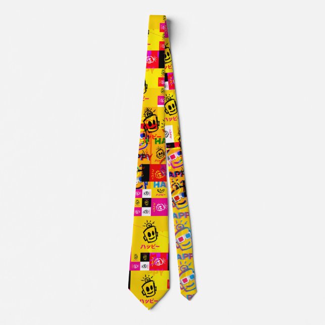 Cravate HAPPY Glitch Neck Tie (Devant)