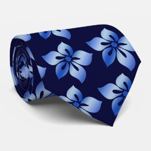 Cravate Happy Hibiscus Hawaiian imprimé recto verso