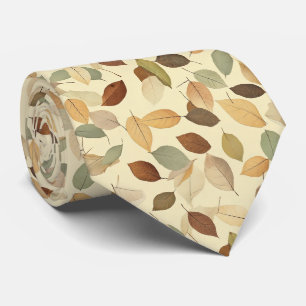 Cravate Harmonie de feuilles pressées – Botanique vintage