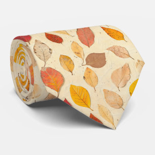 Cravate Harmonie de feuilles pressées – Botanique vintage