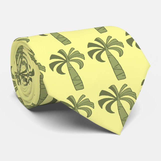 Cravate hawaïenne vintage de palmier (Roulé)