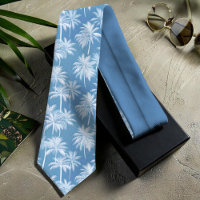 Hawaiian Palm Tree Silhouette Motif Blue ID1093