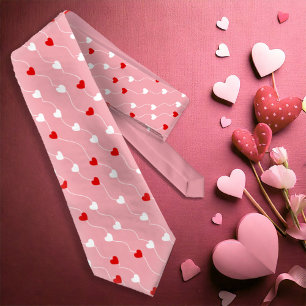 Cravate Heart on a String Pattern