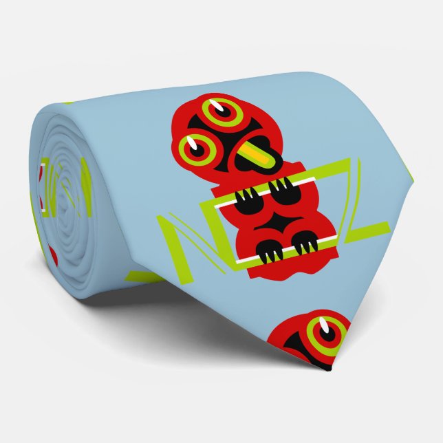 Cravate Hei Tiki Maori Design NZ (Roulé)