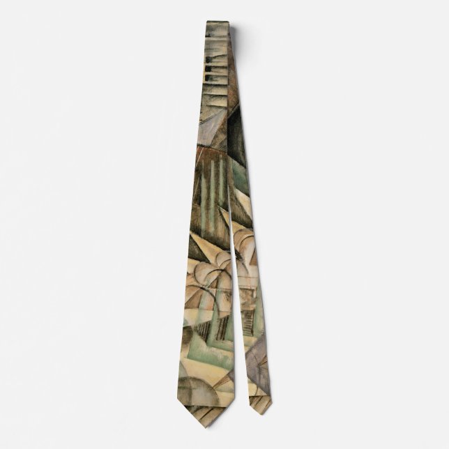 Cravate Heure de pointe, New York par Max Weber, Cubisme V (Devant)