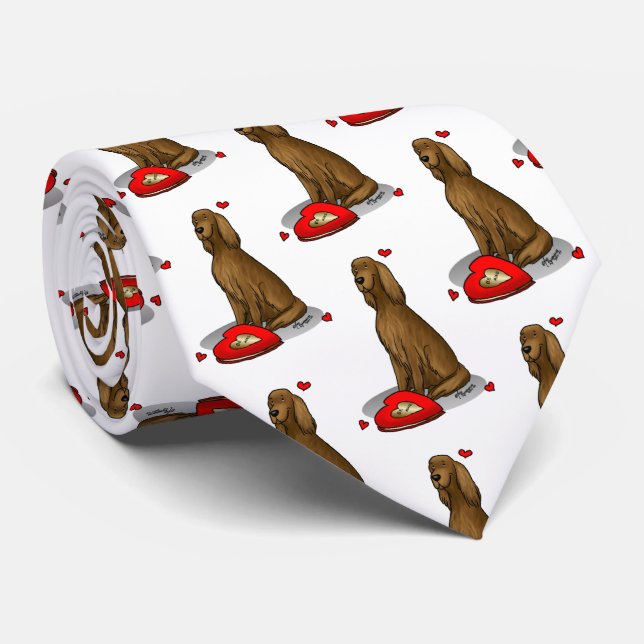 Cravate Heureuse Sainte-Valentin Be Mine Irish Setter (rou (Roulé)