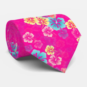 Cravate Hibiscus Leis/Cravate hawaïenne/Tropical/arrière -
