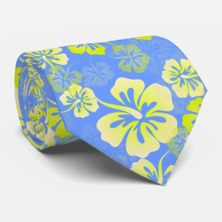 Cravate Hibiscus Leis / Hawaiian Tie/ Tropical Floral