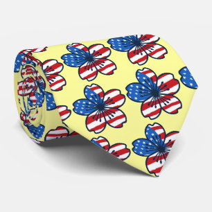 Cravate Hibiscus moderne USA Necktie