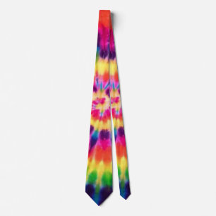 Cravate Hippy Peace Retro 60s Tie Dye