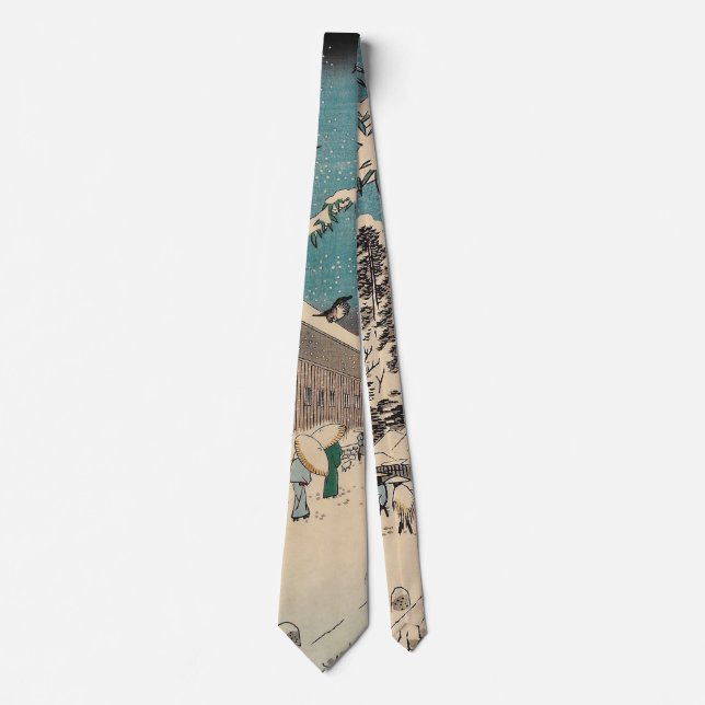 Cravate Hiroshige hiver paysage Japon pays (Devant)