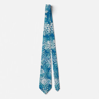 CRAVATE HIVER BLANC ET BLEU