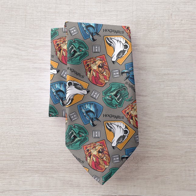 Cravate HOGWARTS™ Maisons Motif Crosshatchatchatchatchatch (Créateur téléchargé)
