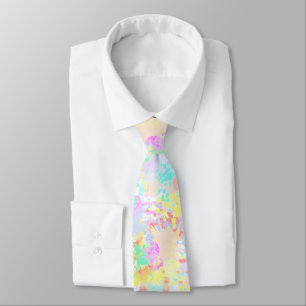 Cravate holiES - Splashes pastel motif transparent 1