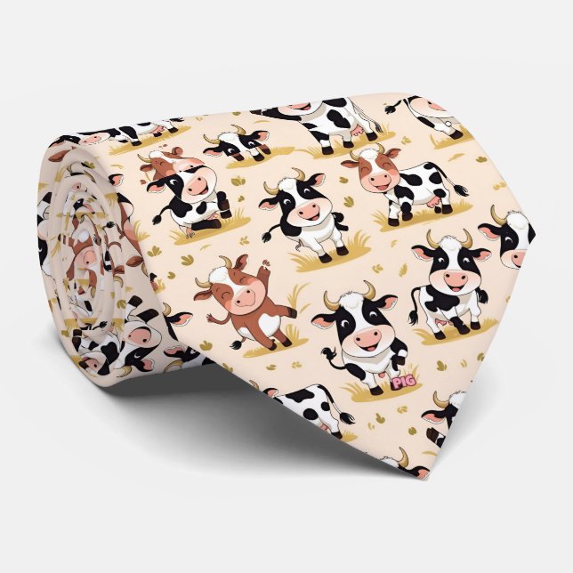 Cravate Holstein Cow Tie (Roulé)