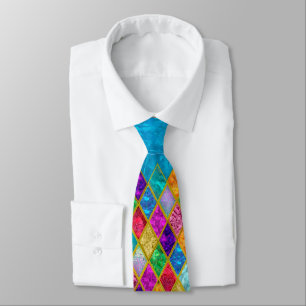 Cravate Homme, bijoux colorés Design Isolé sur le