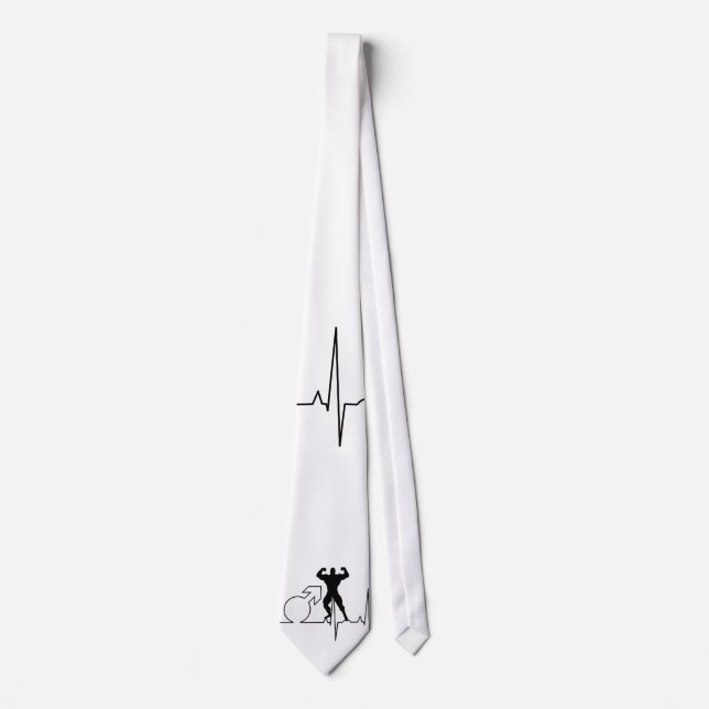 Cravate Homme infirmier muscleman signe mâle EKGline neckt (Devant)