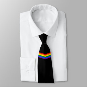 Cravate Hommes de gay pride de ruban de rayure de Chevron