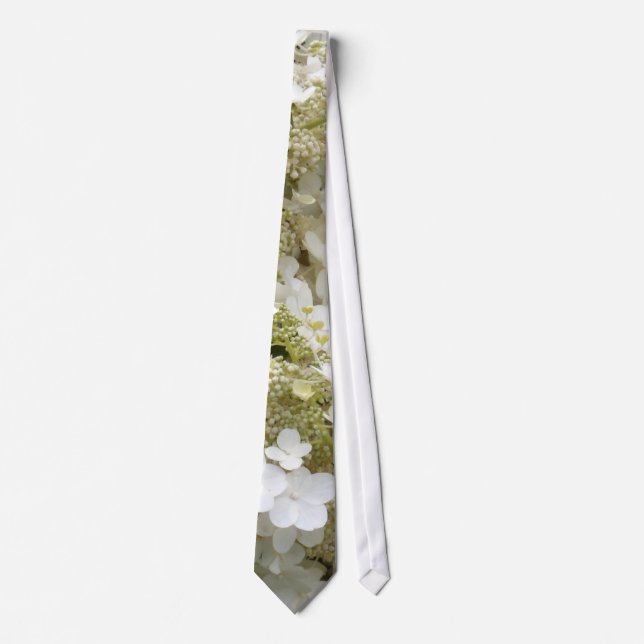 Cravate Hortensias de voile de mariage (Devant)