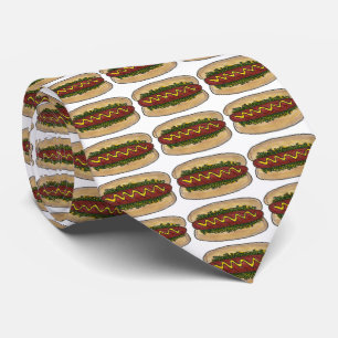 Cravate Hot Dog avec/ Relish et Mustard Foodie Hot Dogs Cr