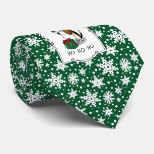 Cravate Hound de Noël Père Noël Basset (trois couleurs 1)