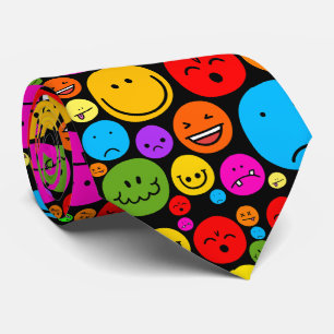 Cravate Humeurs d'emoji drôles