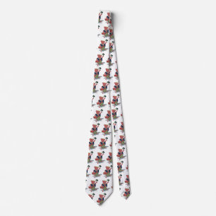 Cravate Humour Vintage, joli cochon heureux qui danse