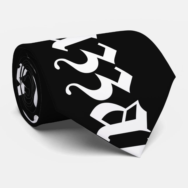 Cravate Huzzah ! {Typographie médiévale} (Roulé)