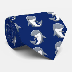 Cravate I Love Dolphins Cute Bottlenose