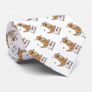Cravate I Love Goldens - I Love Golden Retrievers
