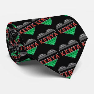 Cravate I Love Kenya, Kenyan Heart T-Shirt