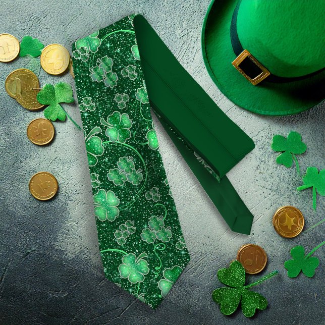 Cravate ID Motif Shamrock brillant289 (Créateur téléchargé)