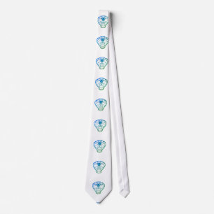 Cravate Illustration de cobra serpent vert Boa reptile 