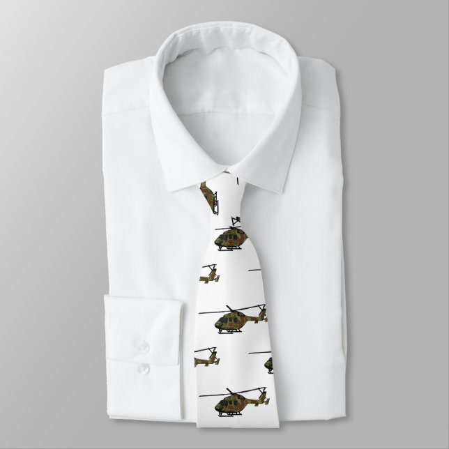 Cravate Illustration de l'hélicoptère de l'armée (Attaché)