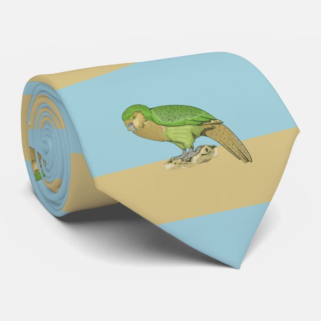 Cravate Illustration Kakapo (Roulé)