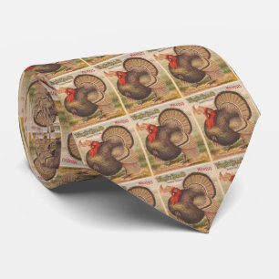 Cravate Illustration vintage de la Turquie de thanksgiving